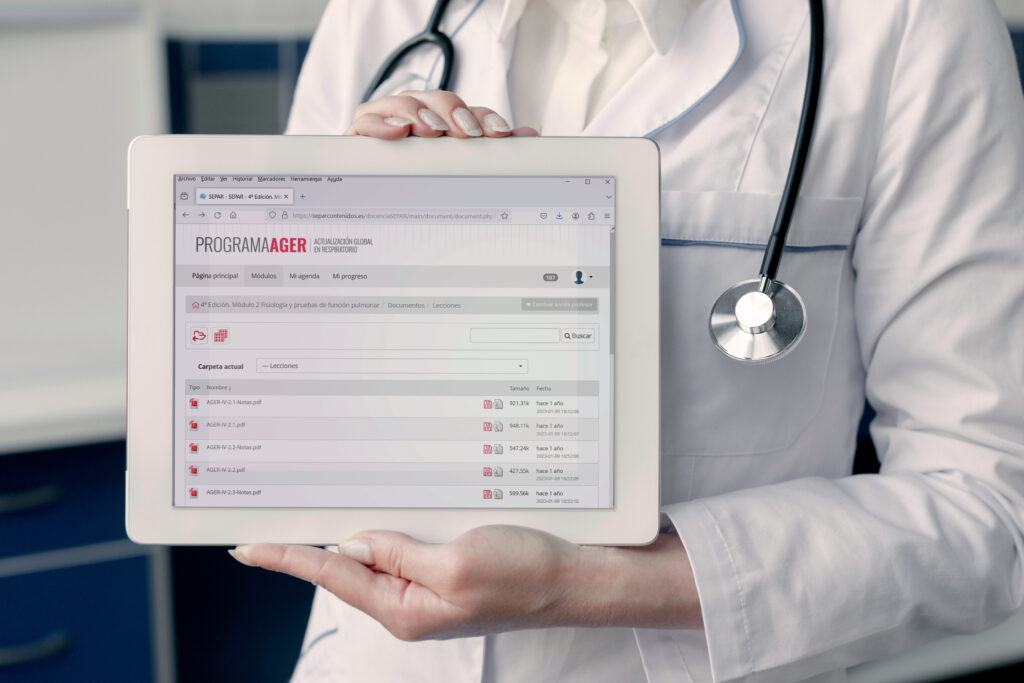 Diseño pedagógico e-learning para programa AGER IV de SEPAR enfocado en formación médica estructurada